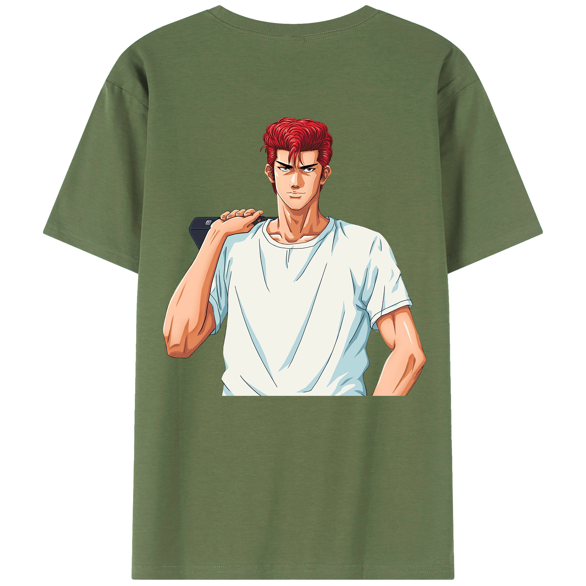 （画像用） SLAM DUNK／スラムダンク 綿100％ メンズ半袖Tシャツ（バックプリント） 通気性